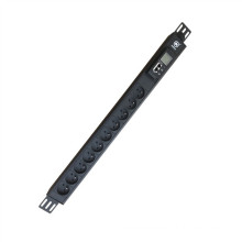 French Standard Smart PDU 1.5U 10Way RS485 Serial Port Power Distribution Manager For Network Cabinet